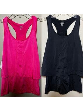 Lot Of 2 Casall Sports Racer Back Pink Athletic Exercise Tank Top Size 6 Vented